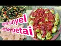 Sambel pete, oseng daun pepaya Jepang