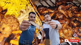 Sunday Lunch | BBQ Chicken,Pork, Potato Salad, Fries, Fried Chicken And Macaroni