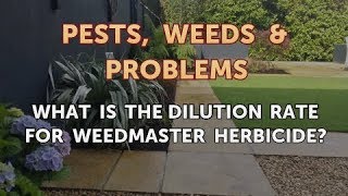 What Is the Dilution Rate for Weedmaster Herbicide?