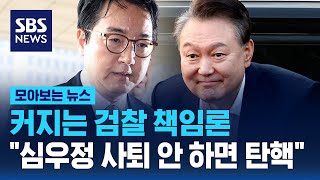 커지는 검찰 책임론 심우정 사퇴 안 하면 탄핵/ SBS / 모아보는 뉴스