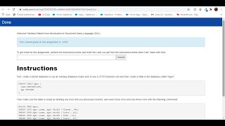 Coursera Introduction to Structured Query Language week 2(SQL) Autograder: Single-table SQL Solution