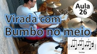 VIRADA com bumbo no meio - Tocando Bateria do zero