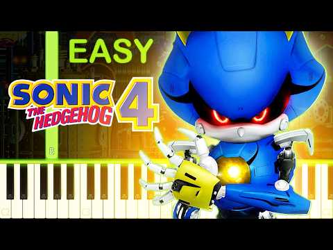 Boss Metal Sonic Sonic The Hedgehog 4 Easy Piano Tutorial Youtube