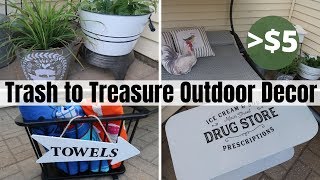 Simple Outdoor Trash to Treasure DIYs| Patio Decor DIYS | Thrift Store Makeovers | Thrift Flips