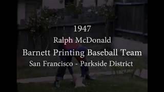 1947 San Francisco - Barnett Printing Baseball Team