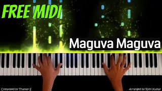 Maguva Maguva Piano Tutorial | Piano Cover | Vakeel Saab | Piano Notes | Piano Sheet
