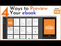 How to Preview Your eBook Before You Publish on Amazon KDP