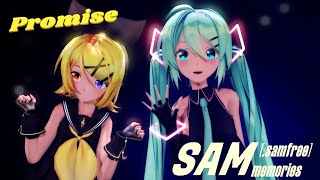 【MMD】Sour式ミク、リンで「Promise」【SAMメモリーズ】