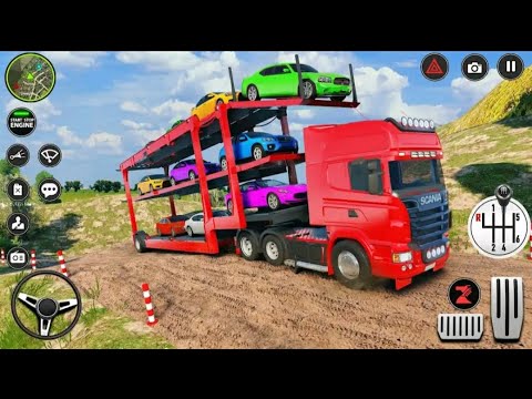 Offroad Car Transporter Truck Driving 3D Cargo Trailer Truck Simulator ...