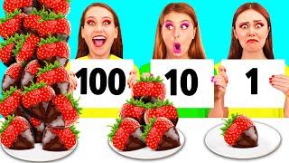 100 Layers of Food Challenge | Funny Kitchen Hacks by DuKoDu Challenge