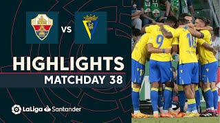 Highlights Elche CF vs Cádiz CF (1-1)