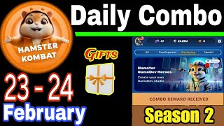 23 - 24 February 🎮 Hamster Kombat GameDev Heroes Daily Combo 🧩 Season 2