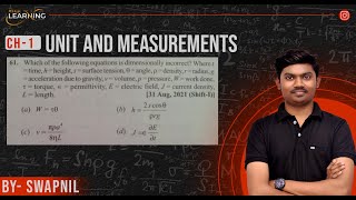 Which of the following equations is dimensionally incorrect? Where t=time, h=height, s=surface