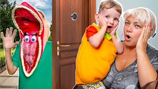 Five Kids Knock Knock Who's There? + more Children's Songs and Videos