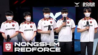 NongShim REDFORCE 인터뷰 | 농심 vs. 한화생명 | 08.12 | 2022 LCK 서머 스플릿