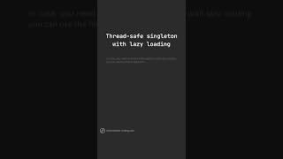 Java design patterns: Thread-safe singleton with lazy loading