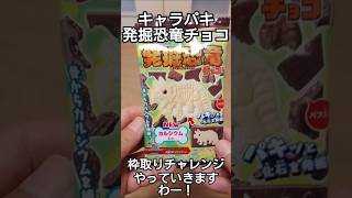 キャラパキ　発掘恐竜チョコ　枠取りチャレンジその1　#shorts