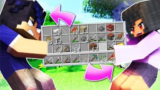 Minecraft BUT We Share ONE INVENTORY!
