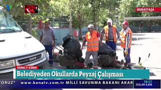 Belediyeden Okullarda Peyzaj Çalışması