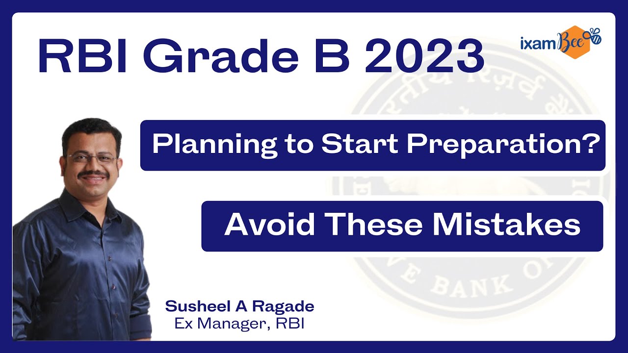 RBI Grade B 2023 Preparation : Avoid These Mistakes ! - YouTube