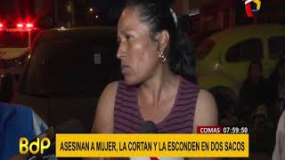 COMAS: HALLAN CUERPO DE MUJER CERCENADO Y METIDO EN DOS COSTALES