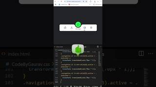 ✨Magic Navigation Menu Indicator with Smooth Animation #webdevelopment #coding #animation #shorts