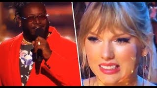 Taylor Swift Cringes At T Pain’s Awkward Joke About Her Boobs