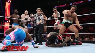 Reigns, Ambrose & The Usos vs. Sheamus, Barrett, Rusev, Del Rio & The New Day: Raw – 30. Nov. 2015
