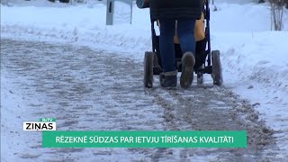 ReTV: Rēzeknē sūdzas par ietvju tīrīšanas kvalitāti