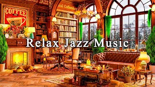 Jazz Relaxing Music for Working, Study☕Soothing Jazz Instrumental Music & Cozy Coffee Shop Ambience
