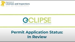 Permit Application Status - In Review