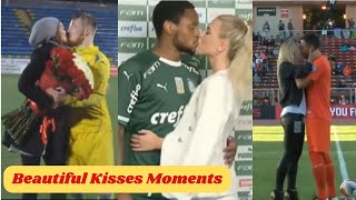 Beautiful Kisses Moments in Football || Football Kiss Reporter