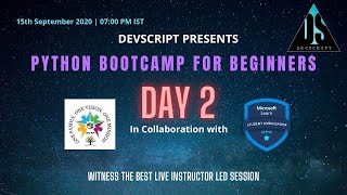 Python BootCamp || DAY 2 || DevScript