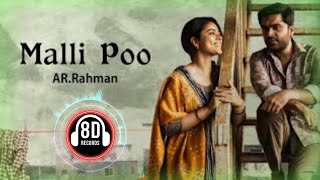 Mallipoo 8D song | Remix | pure 8D song | Lyrics