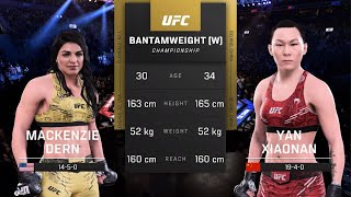 UFC 5 AI vs AI: Mackenzie Dern vs Yan Xiaonan - Intense Grappling vs Striking Showdown