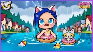 🌩️✨ ¡La FAMILIA Nube provoca INUNDACIONES en toda la ciudad! - Tormenta en Avatar World 🌊💦