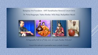 Vidushi Dr. Prema Rangarajan Concert for Ramapriya Arts Foundation