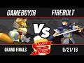 PFTC 53 - Gameboyjr (Fox) Vs. Firebolt (Marth) - GRAND FINALS