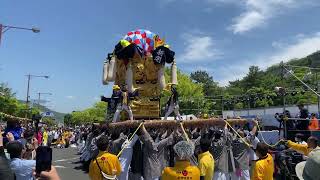 丸亀お城祭り2024 新開太鼓台　演技 差し上げ