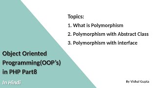 Object Oriented Programming in PHP Part8(Polymorphism)