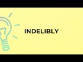 What is the meaning of the word INDELIBLY?