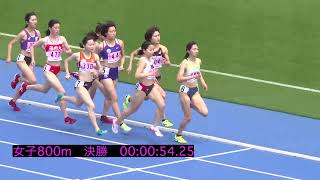 [4k]女子800m　決勝　日本学生個人選手権2022　2022年4月17日(日)