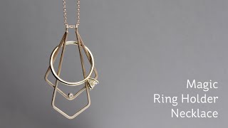 Double Deco Magic Ring Holder Necklace