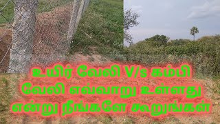 Uyir veli V/s chain fencing difference | VIVEK's VILLAGE IDEAS