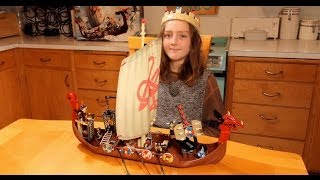 Building LEGO Viking Ship Time-Lapse #7018