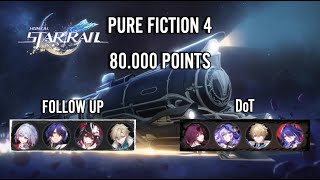 [HSR 2.1] Pure Fiction Floor 4 - 80000 Score Showcase (Follow Up + DoT)