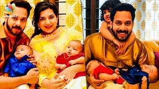 CUTE FAMILY: Actor Bharath's twin babies | Hot Tamil Cinema News