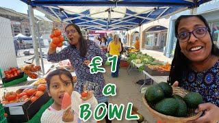 £1 Pound a Bowl so cheap | Local FARMER Market in the UK
