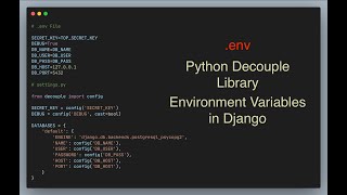Environment variables in Django using Python Decouple | Python