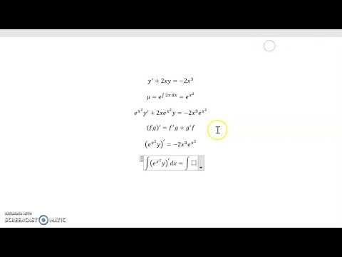 Solving Linear First Order ODEs Using Method Of Integrating Factors ...